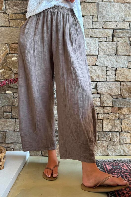 Santos Cushion Cotton Quirky Pant Earth 